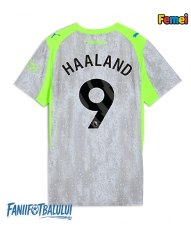 Manchester City Erling Haaland #9 Tricou Fotbal Replică 2025-26 Femei Treilea